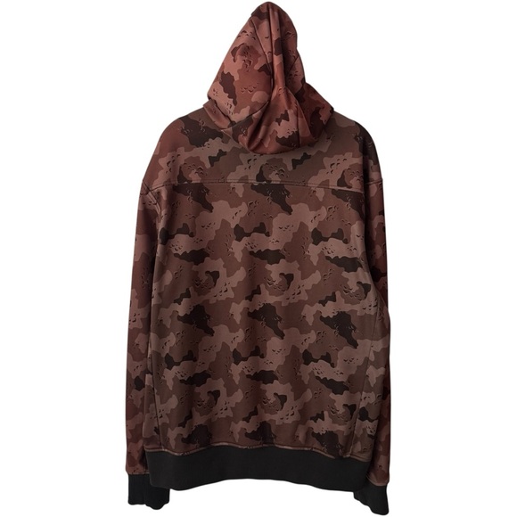 Simms Brown Ombre Camouflage Fleece Full Zip Hooded Fishing Outdoors Jacket M - Picture 5 of 11